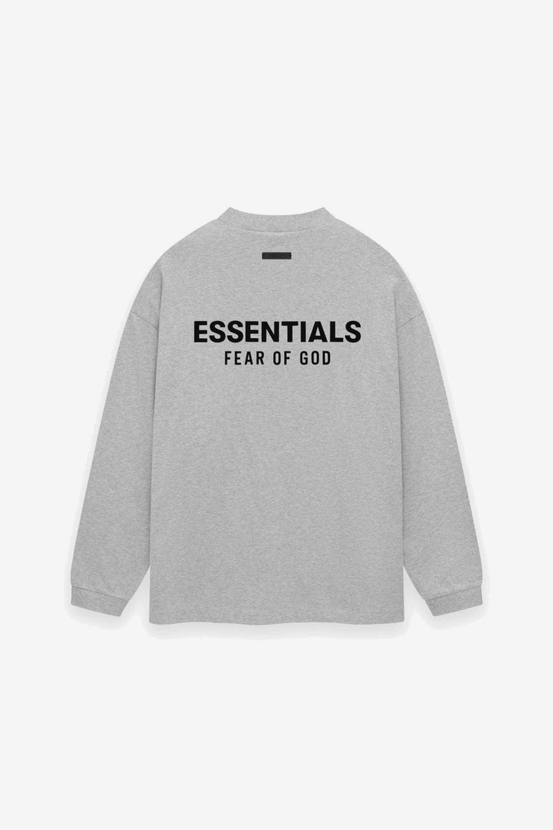 Fear Of God ESSENTIALS Core Jersey Long Sleeve T-Shirt (Light Heather Gray)