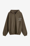 Fear Of God ESSENTIALS Heavy Fleece Full Zip Hoodie (Brown)