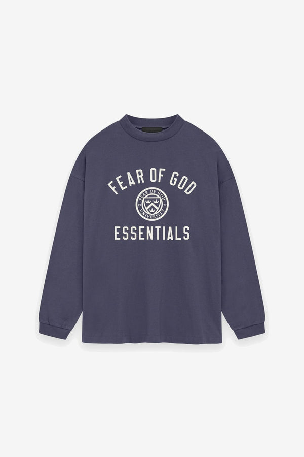 Fear Of God ESSENTIALS Jersey Long Sleeve Tee (Marine) - Commonwealth