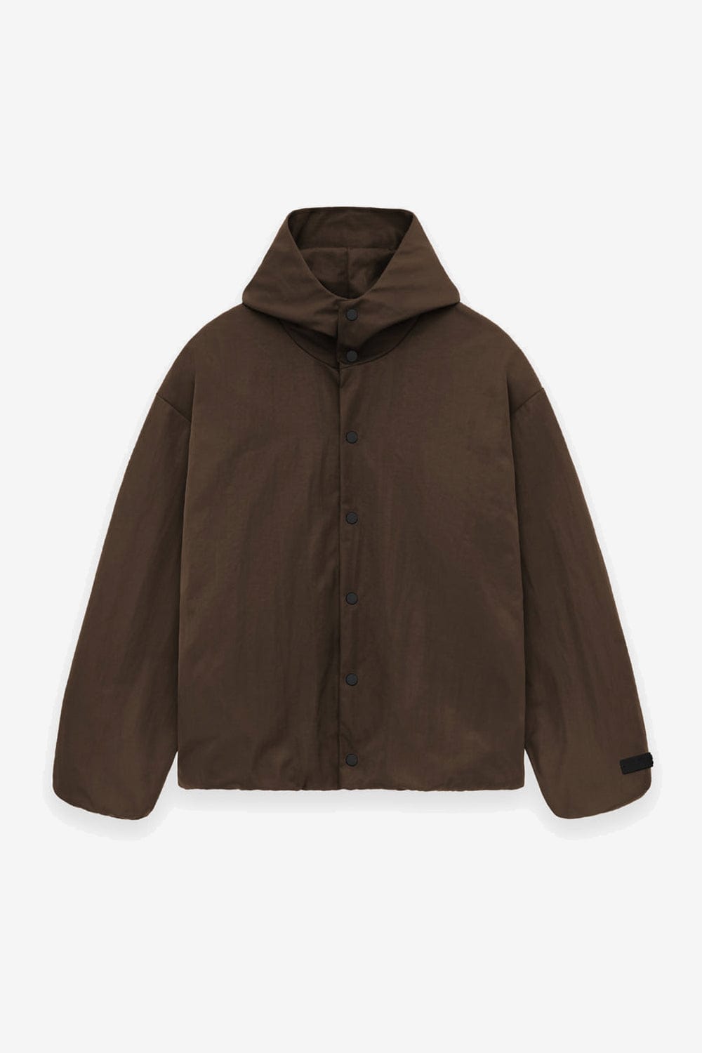 Fear Of God ESSENTIALS Textured Nylon Hooded Coaches Jacket (Brown