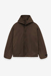 Fear Of God ESSENTIALS Textured Nylon Hooded Coaches Jacket (Brown)