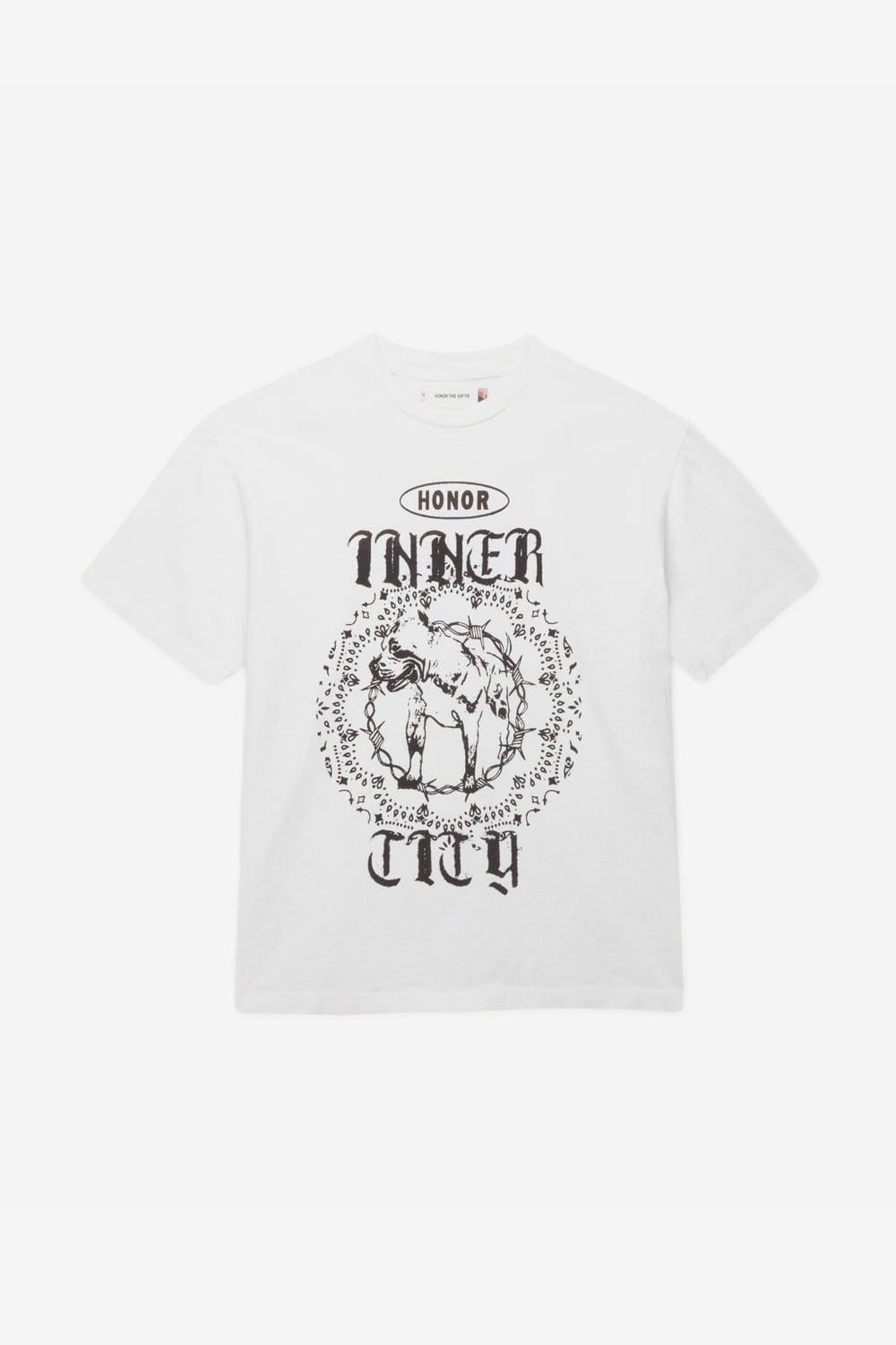 Honor The Gift Barbed Wire Pitbull Tee (Bone)