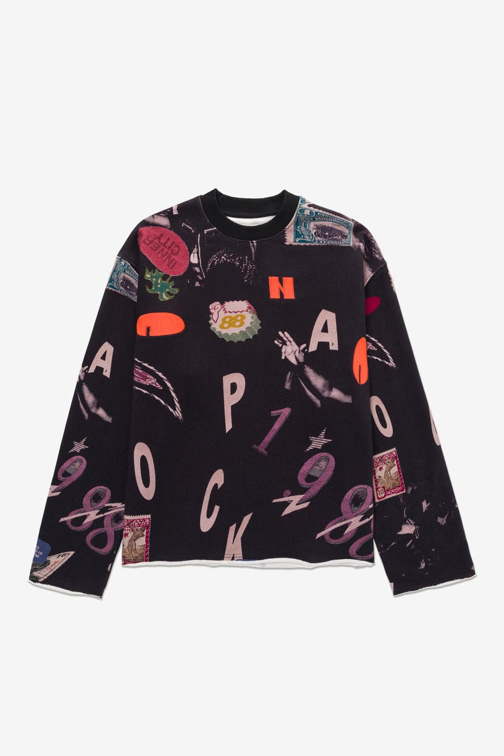 Honor The Gift Collage Crewneck (Black)