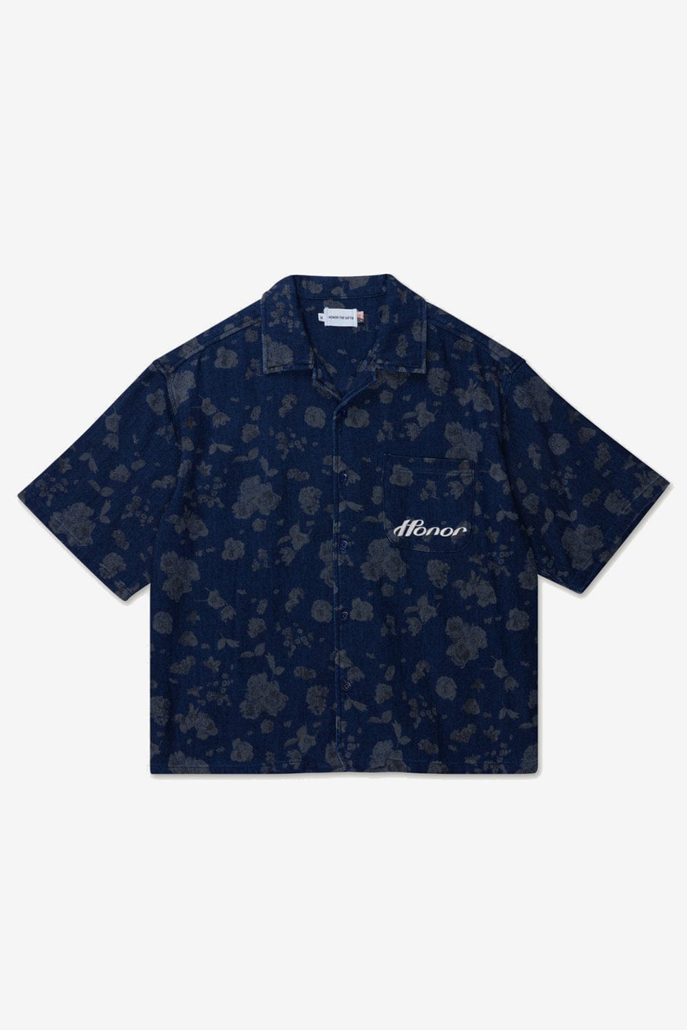 Indigo Floral Camp Shirt