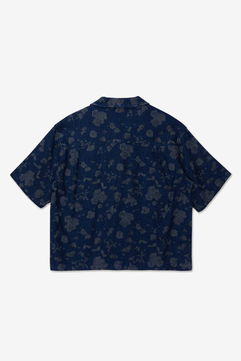 Indigo Floral Camp Shirt