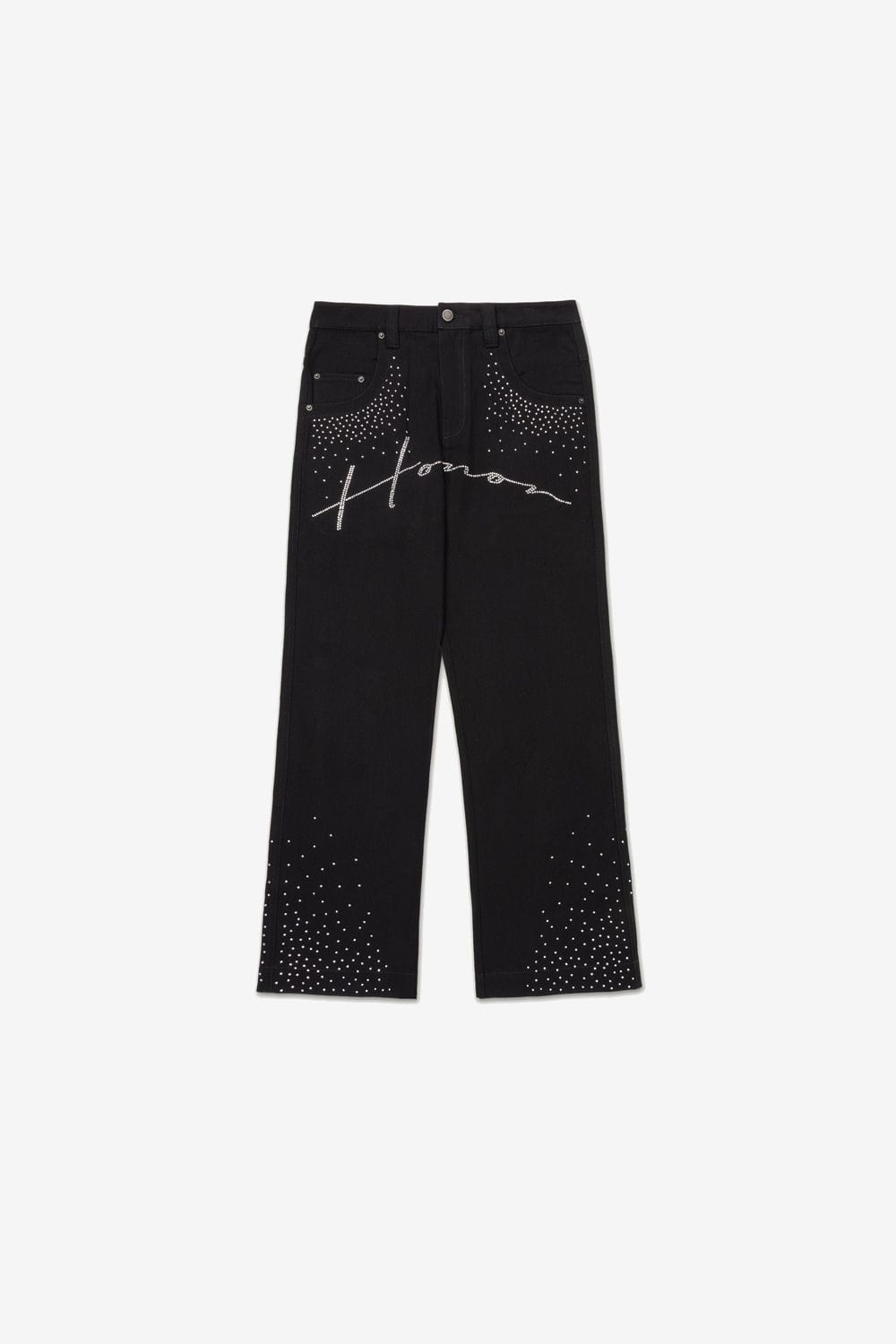 Honor The Gift Rhinestone Wide Leg Pant (Black)