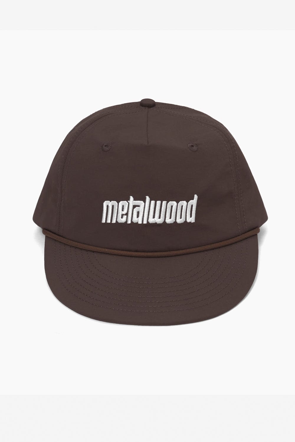 Metalwood Studio Metal Logo 5-Panel Rope Hat (Chocolate)