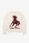 One Of These Days Running Horse Knit Sweater (Oatmeal)