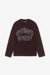 Stussy 2 Tone Cotton Mesh LS Crew (Black)