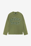 Stussy 2 Tone Cotton Mesh LS Crew (Green)