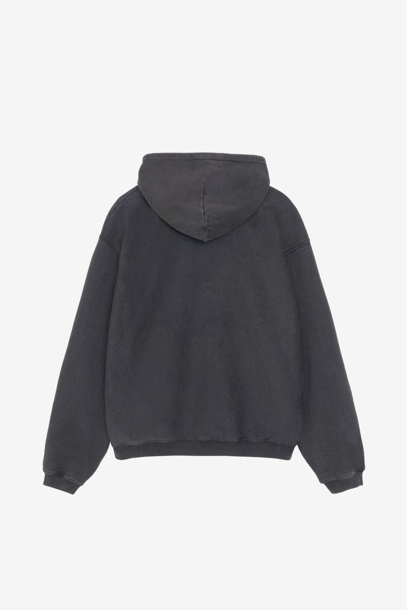 Stussy Faded Graphic Zip Hood (Washed Black) - Commonwealth