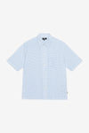 Stussy Flat Bottom Crinkled Shirt (Blue Check)