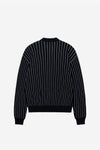Stussy Light Weight LS Zip Polo (Black Stripe)