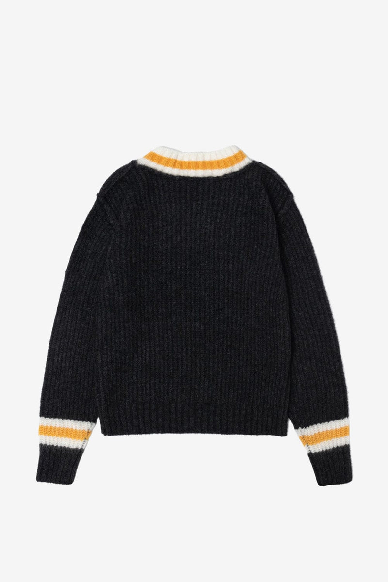 Stussy Mohair Tennis Sweater (Charcoal)