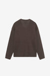 Stussy Roll V-Neck Logo Sweater (Brown)