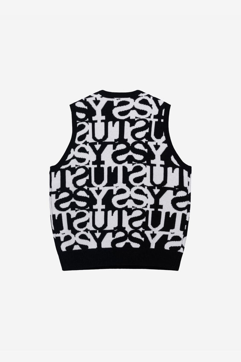 Stussy Stacked Sweater Vest (Ivory)