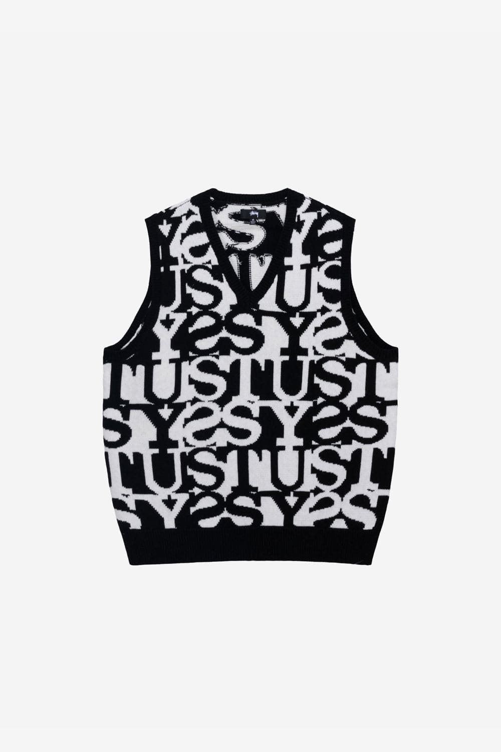 Stussy Stacked Sweater Vest (Ivory) - Commonwealth