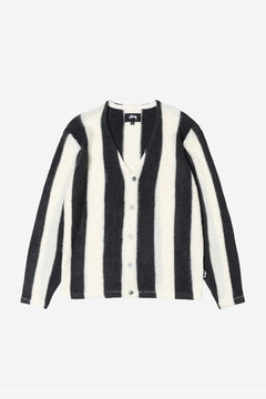 Stussy Stripe Brushed Cardigan (Natural) - Commonwealth