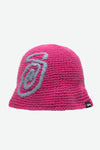 Stussy Swirly S Knit Bucket Hat (Berry)