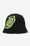 Stussy Swirly S Knit Bucket Hat (Black)