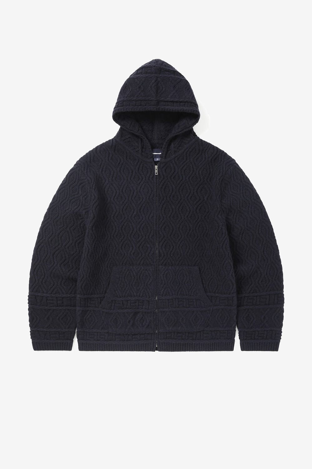 Thisisneverthat Cable Knit Zip Hoodie (Navy)