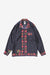 vowels LS Silk Scarf Shirt (Dark Navy)
