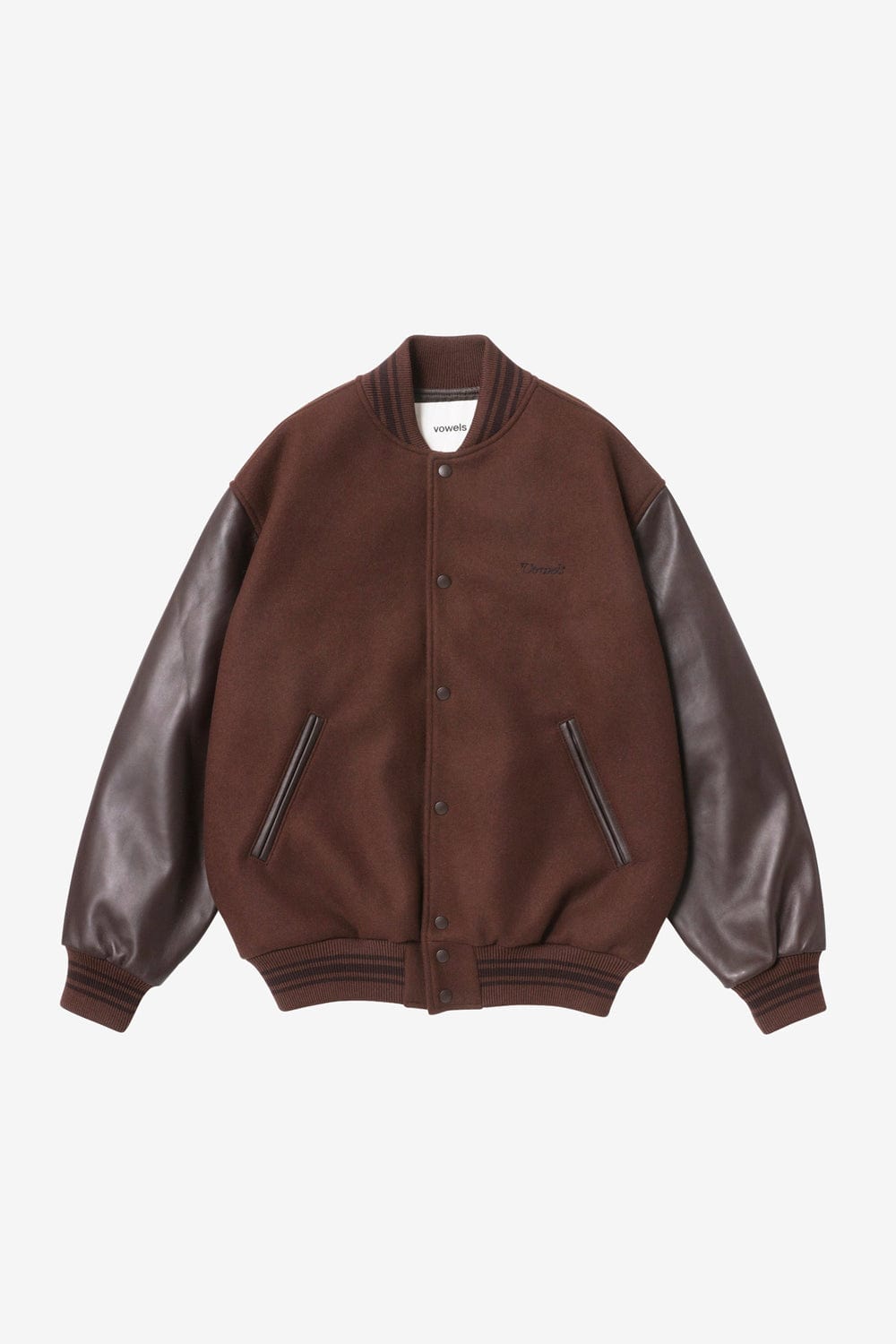 vowels Varsity Jacket (Brown)