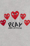 COMME des GARCONS PLAY T250 Multi Heart Zip Hoodie (Grey)