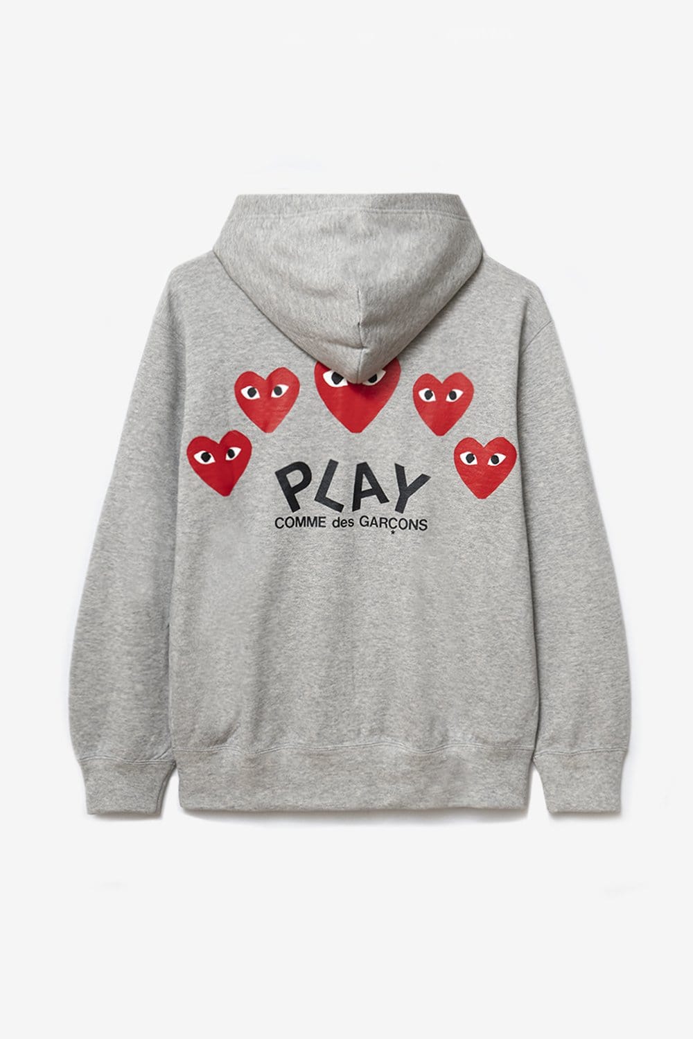 COMME des GARCONS PLAY T250 Multi Heart Zip Hoodie (Grey)