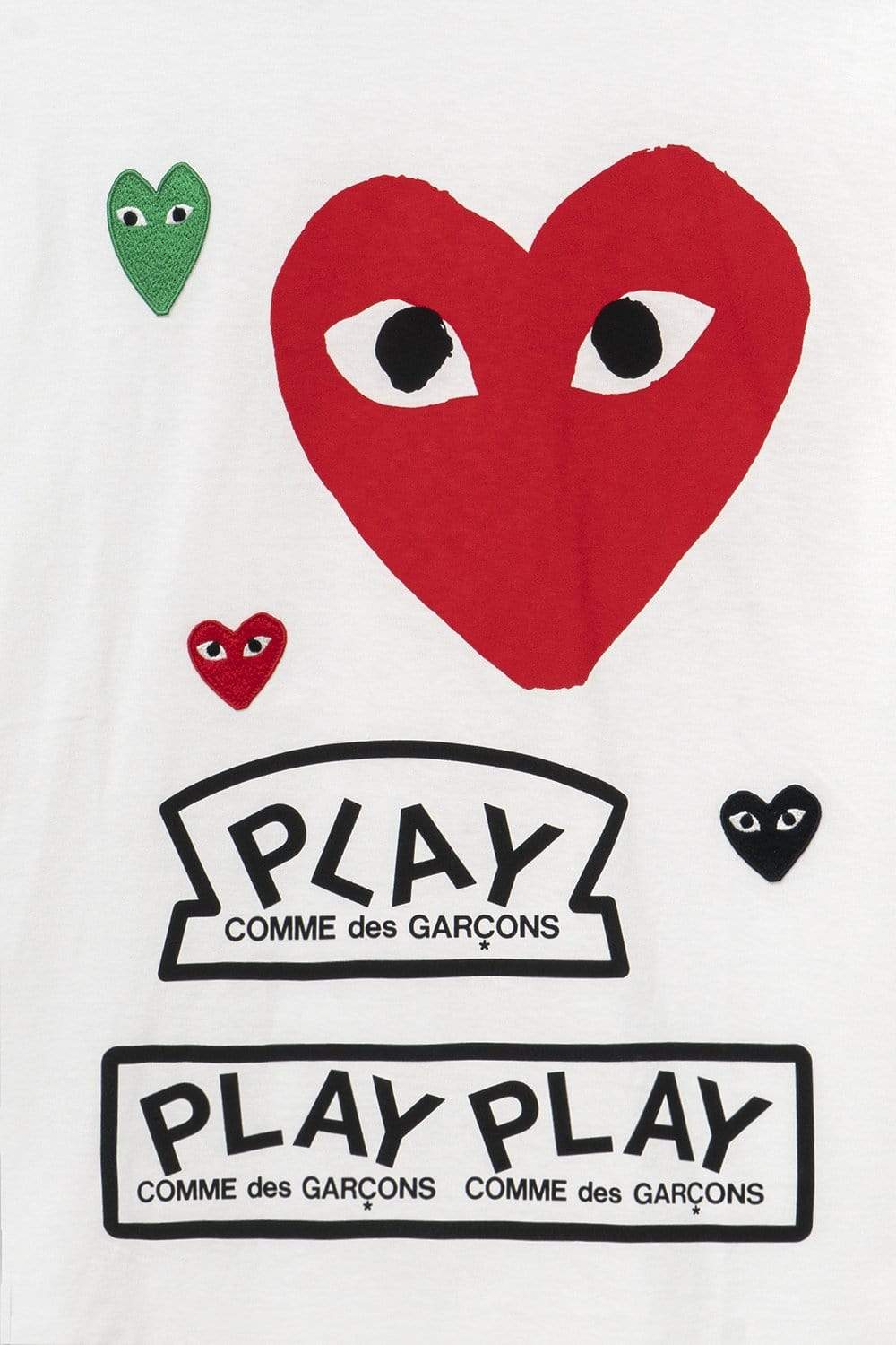 COMME des GARCONS PLAY T280-051 PLAY CDG Logo with Red Heart Tee