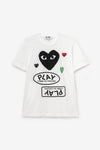 COMME des GARCONS PLAY T282 PLAY CDG Logo with Black Heart Tee