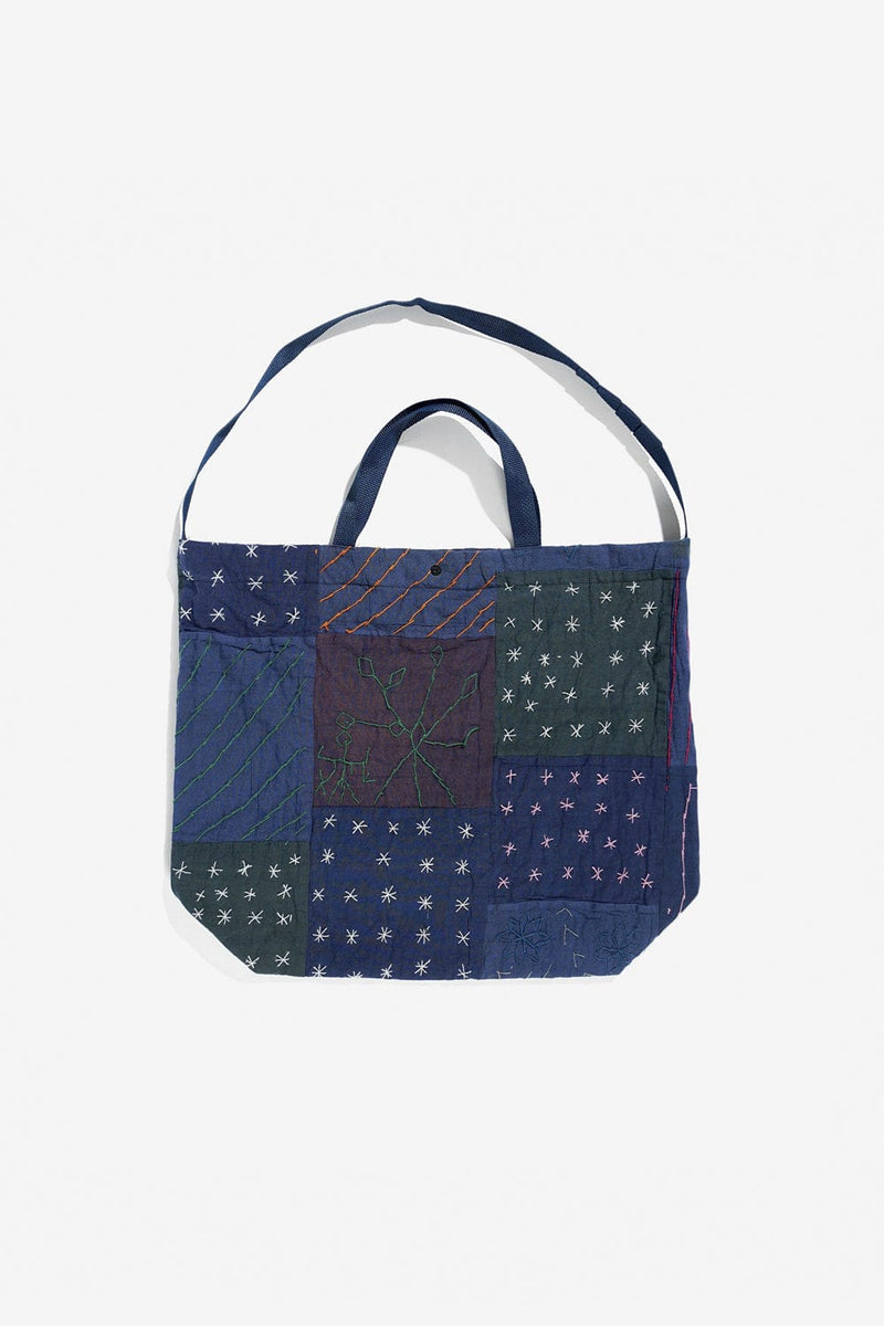 Engineered Garments Carry All Tote (Navy Square Handstitch)