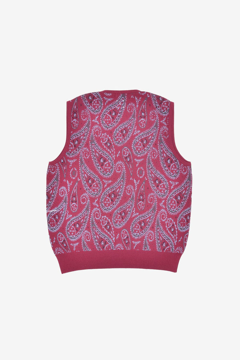 POP Trading Company Knitted Spencer Vest (Raspberry)