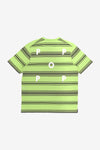 POP Trading Company Striped Logo Tee (Jade Lime)