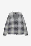 Stussy Hairy Plaid Cardigan (White)