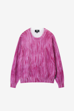 Stussy Printed Fur Sweater (Pink) - Commonwealth